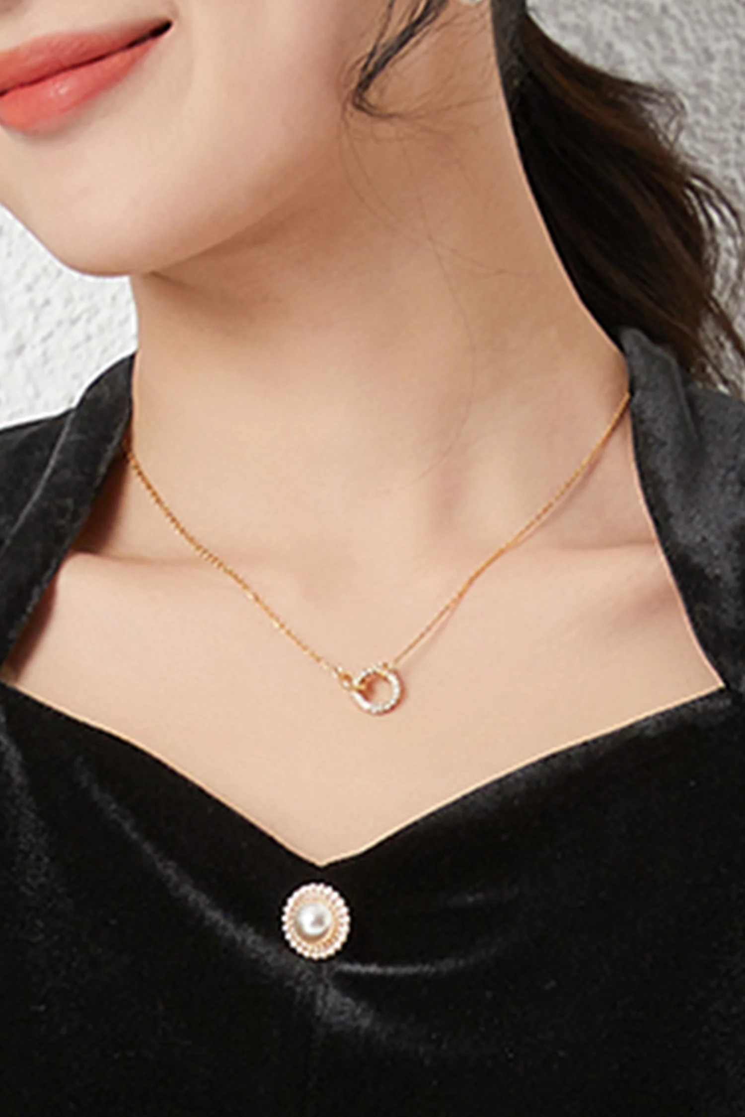 Black Velvet Long Sleeve Sweetheart Midi Dress with Pearls - HBQMJX