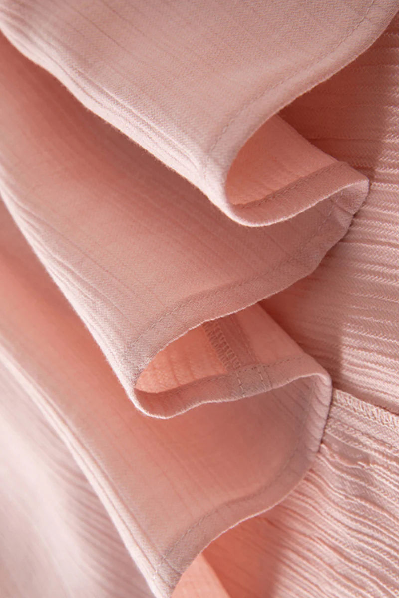 Pink Sleeveless A-Line Midi Dress - HBQMJX