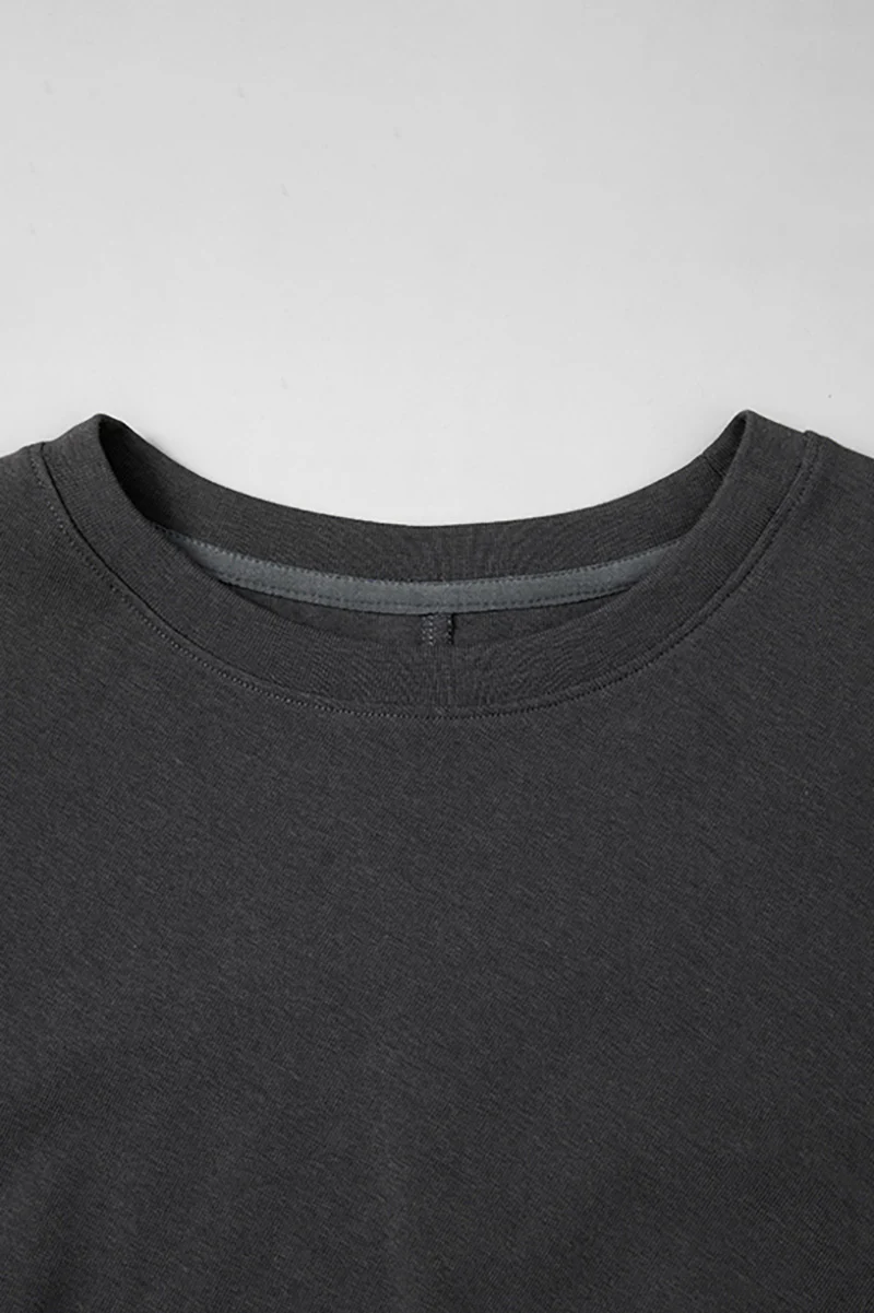 Sage Green Ruched-Waist T-Shirt Midi Dress - HBQMJX