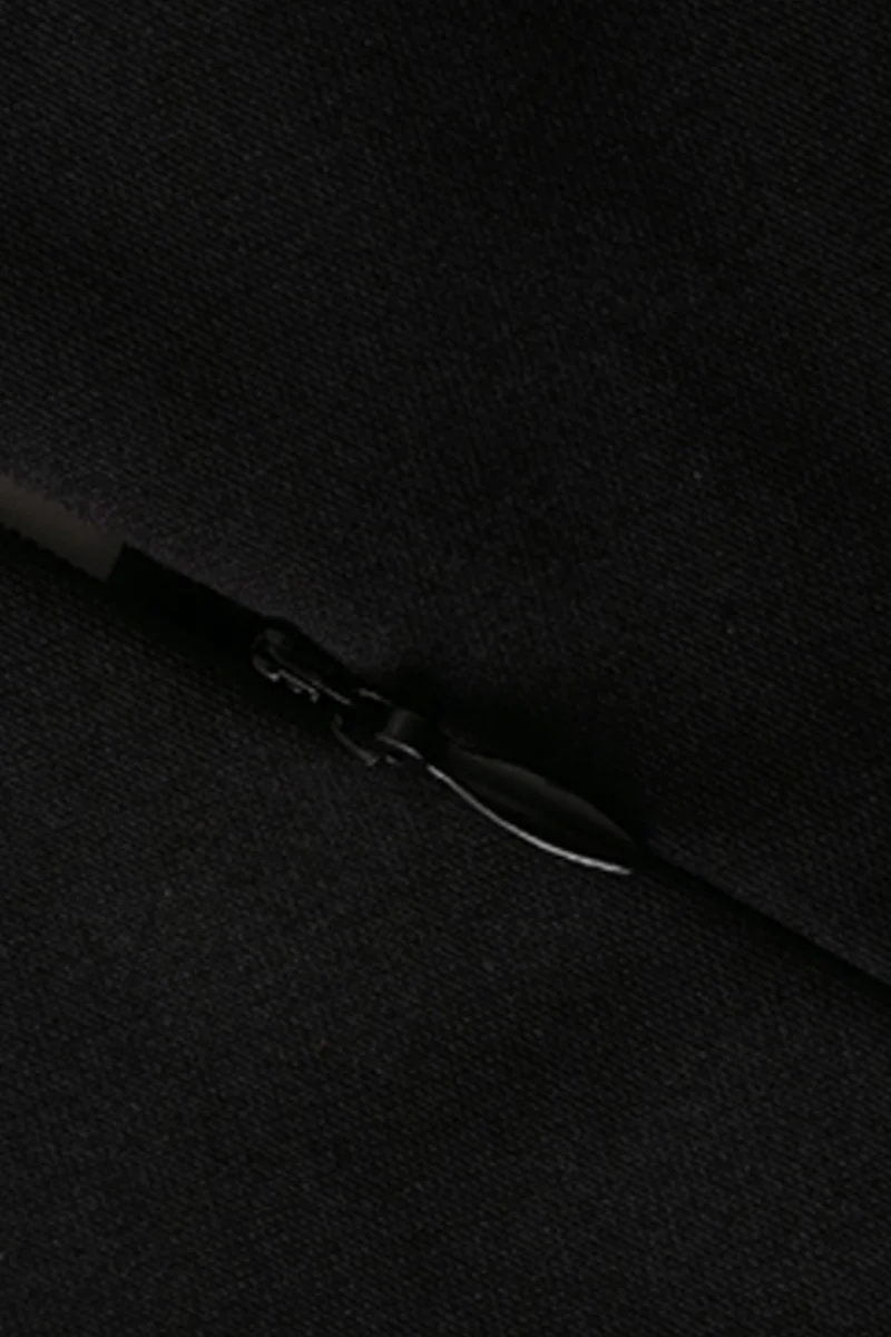 Black Sleeveless A-Line Midi Dress - HBQMJX