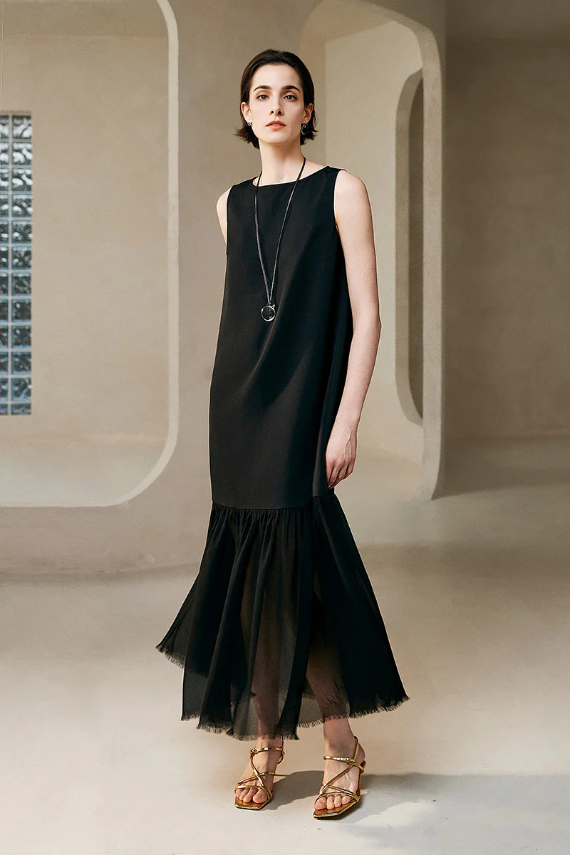 Sleeveless Drop-Waist Maxi Dress - HBQMJX