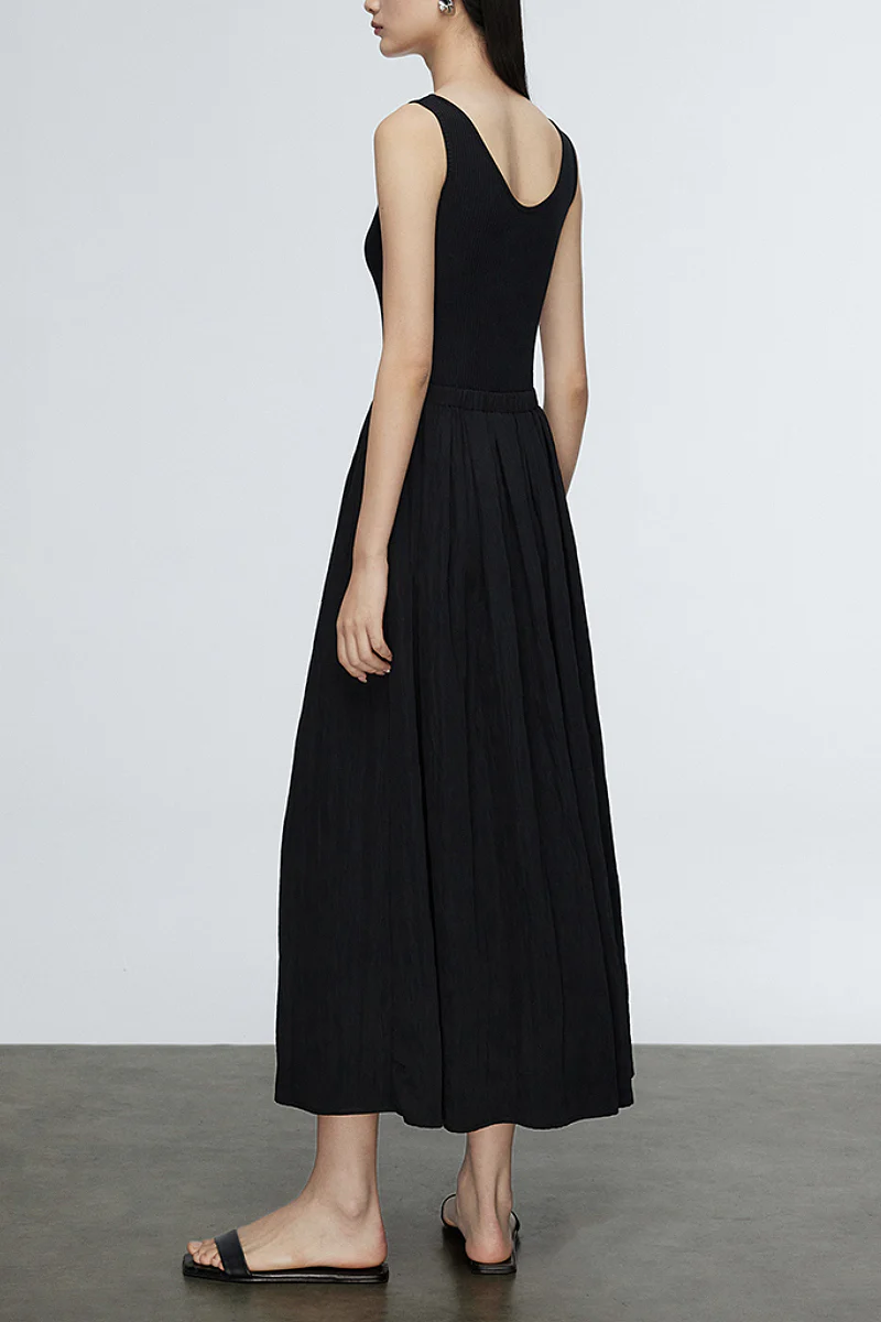 Casual Fit & Flare Ribbed Tank Maxi Dress - HBQMJX