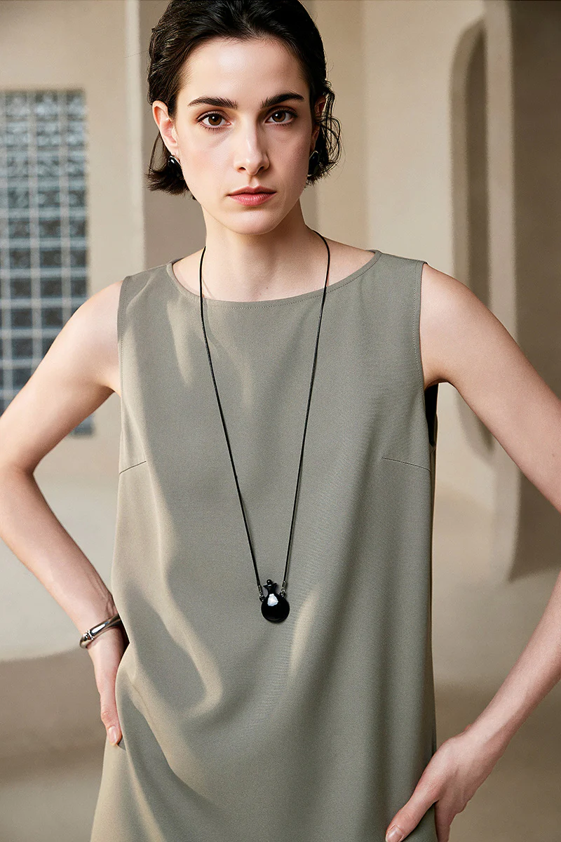 Sleeveless Drop-Waist Maxi Dress - HBQMJX