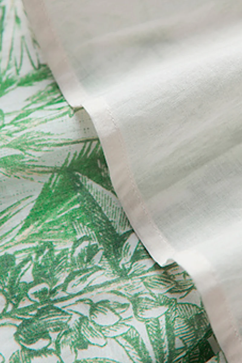 Green Floral Square-Neck Sleeveless Midi Dress - HBQMJX