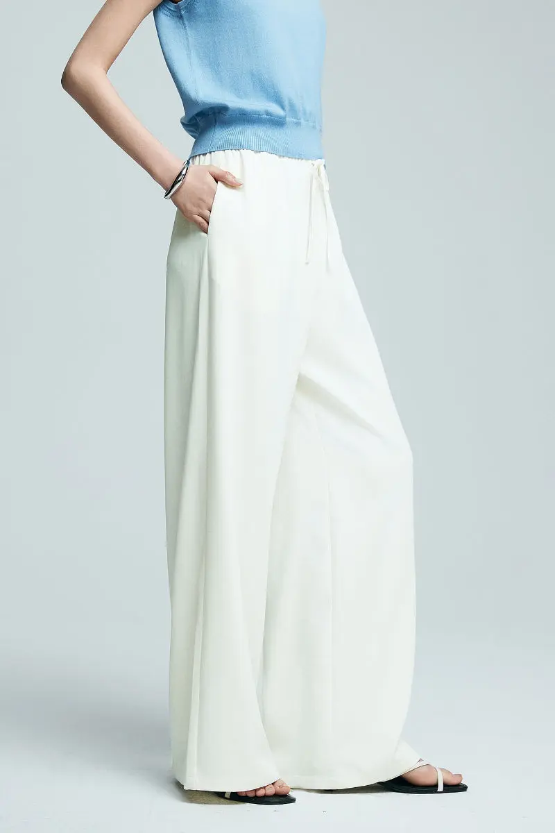 White Pull-On Wrinkle-Free Cooling Puddle Pants - HBQMJX
