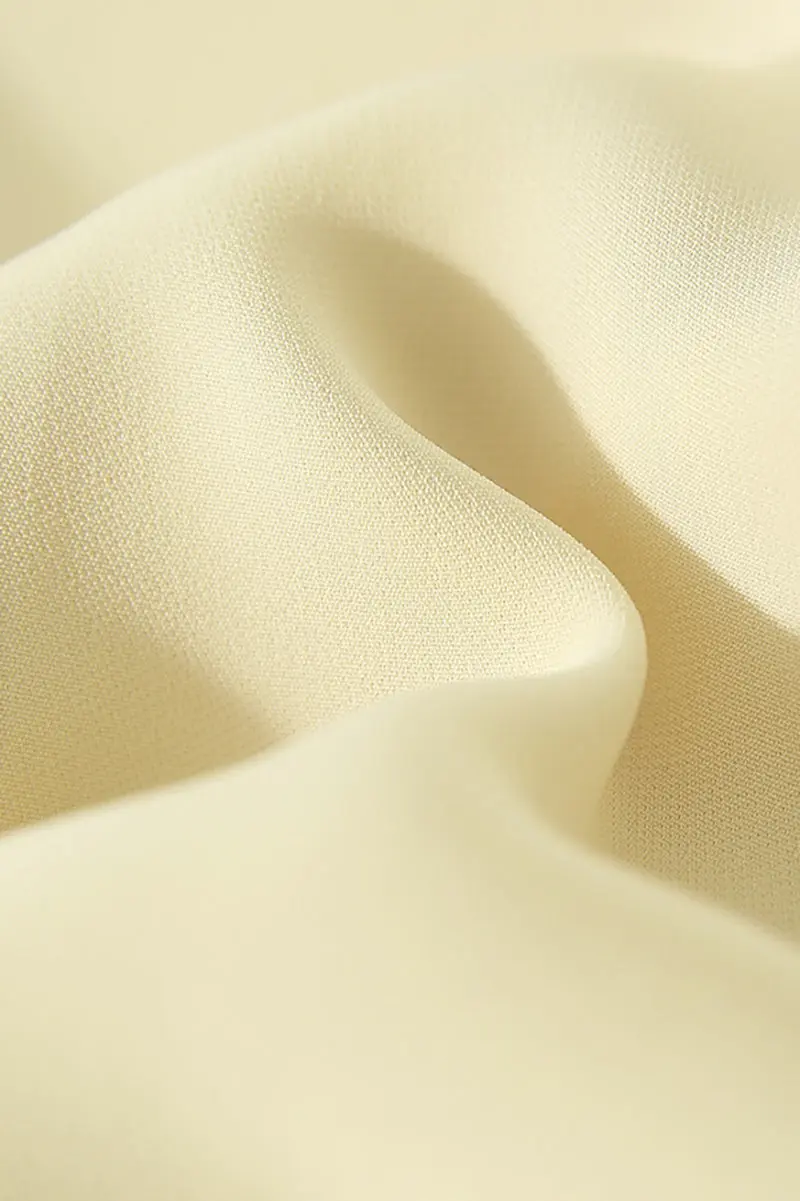 Yellow Triacetate V-Neck Gathered Waist Midi Dress - HBQMJX