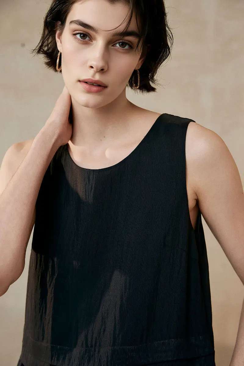 Ombre Sleeveless Linen Midi Dress - HBQMJX