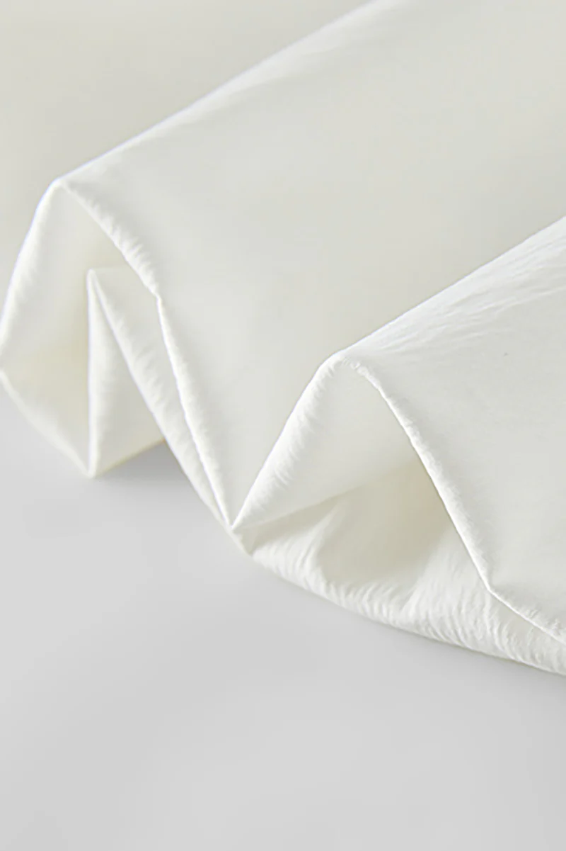 White Sleeveless Scoop-Neck Bubble Mini Dress - HBQMJX