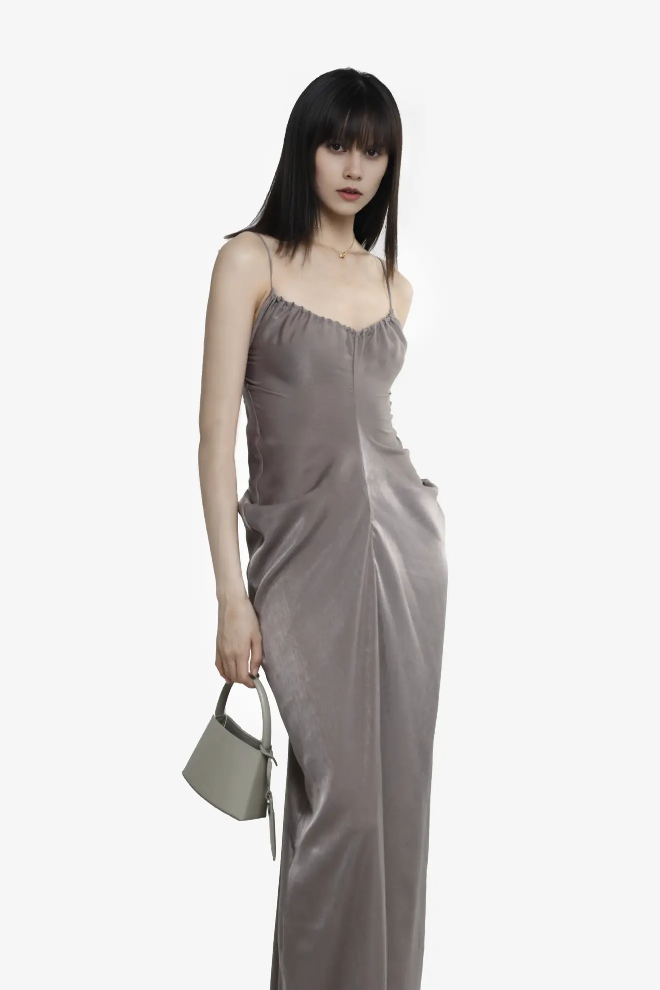 Spaghetti Strap Ruched Summer Maxi Dress - HBQMJX