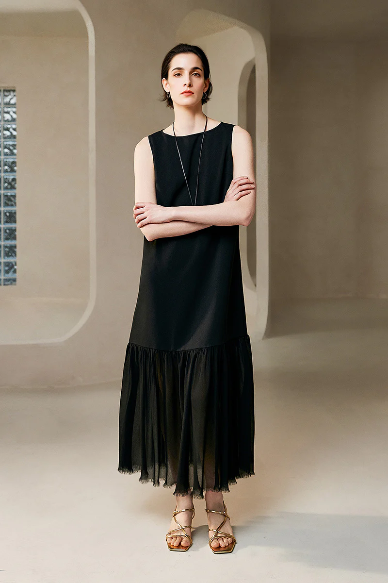 Sleeveless Drop-Waist Maxi Dress - HBQMJX