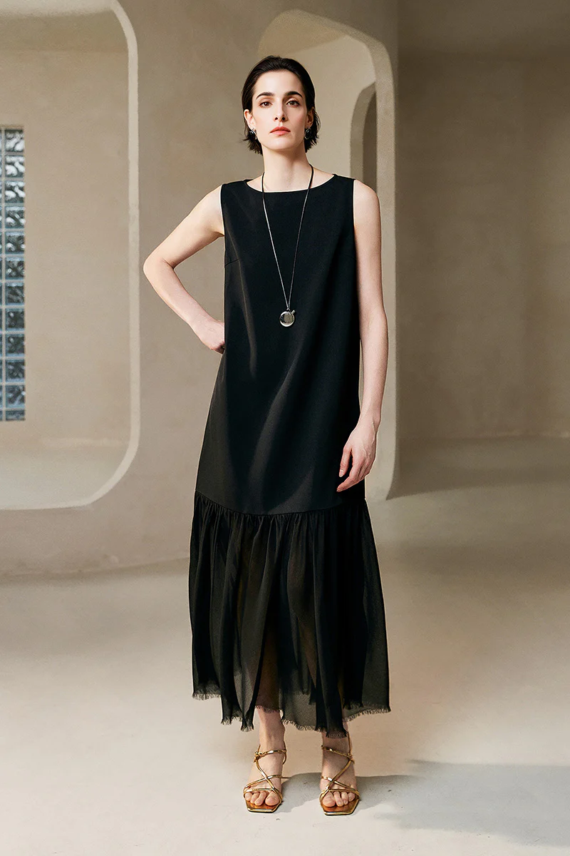 Sleeveless Drop-Waist Maxi Dress - HBQMJX