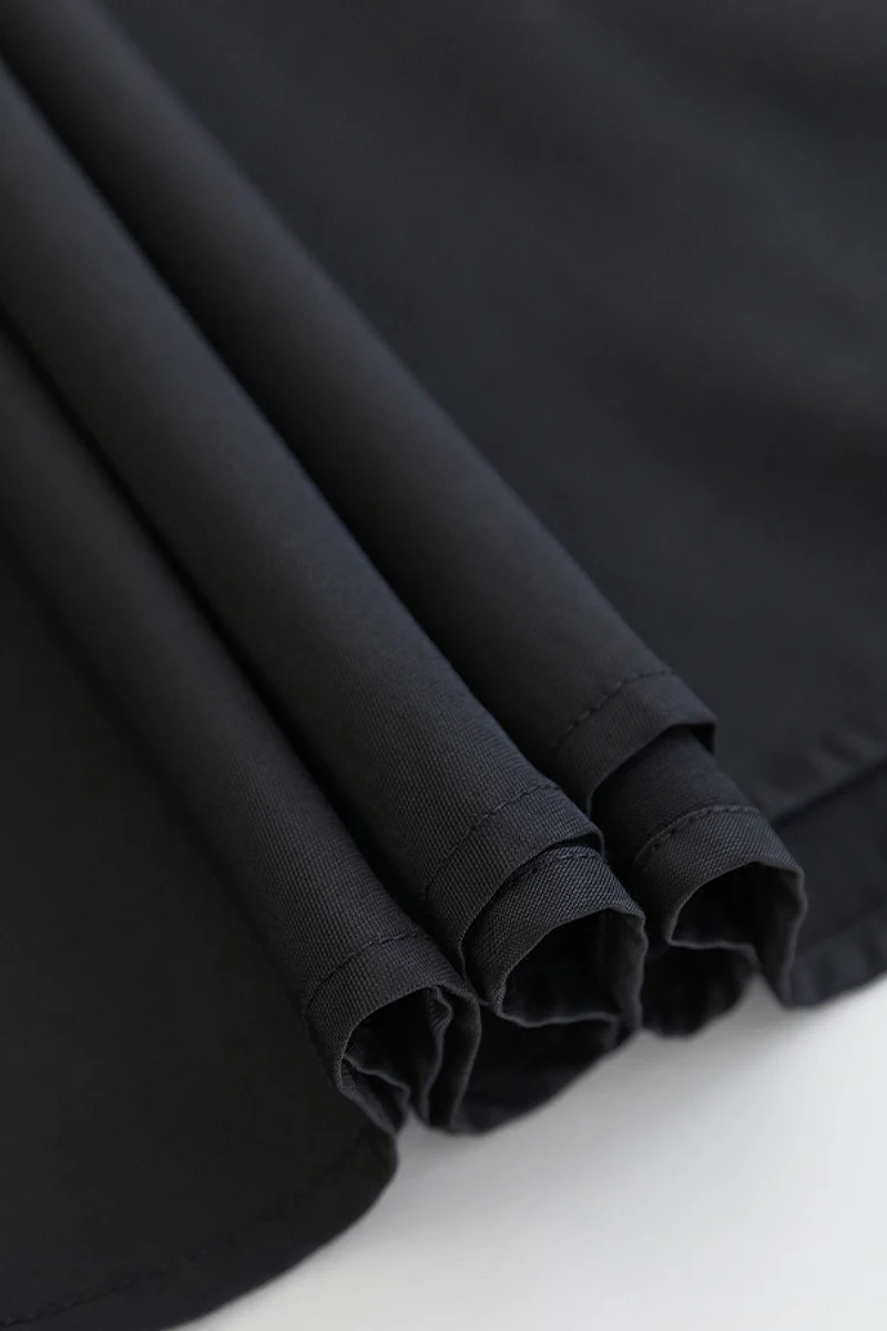 Black Fit & Flare Long-Sleeve V-Neck Maxi Dress - HBQMJX