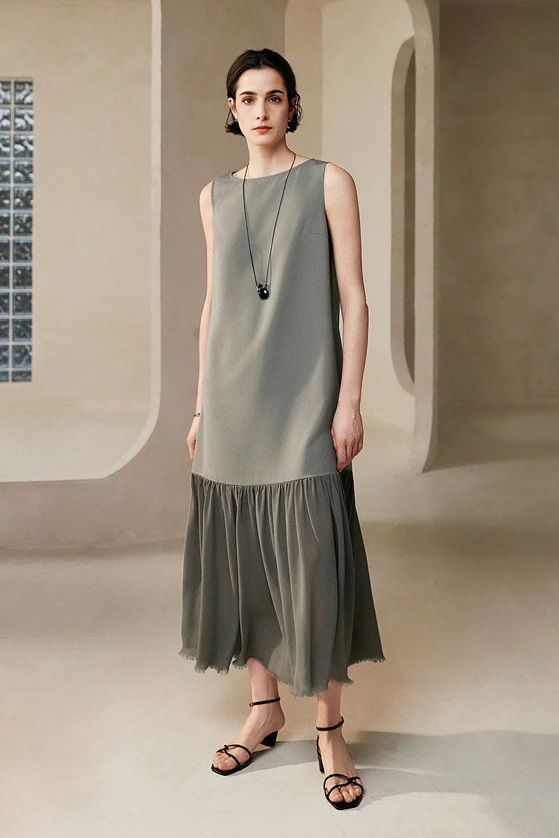 Sleeveless Drop-Waist Maxi Dress - HBQMJX