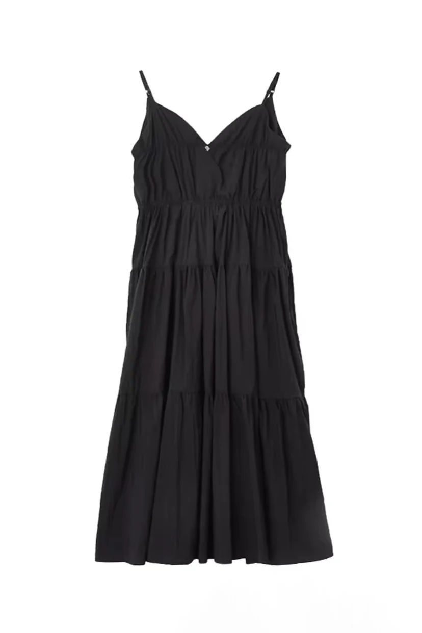 French Style Spaghetti Strap Vacation Maxi Dress - HBQMJX
