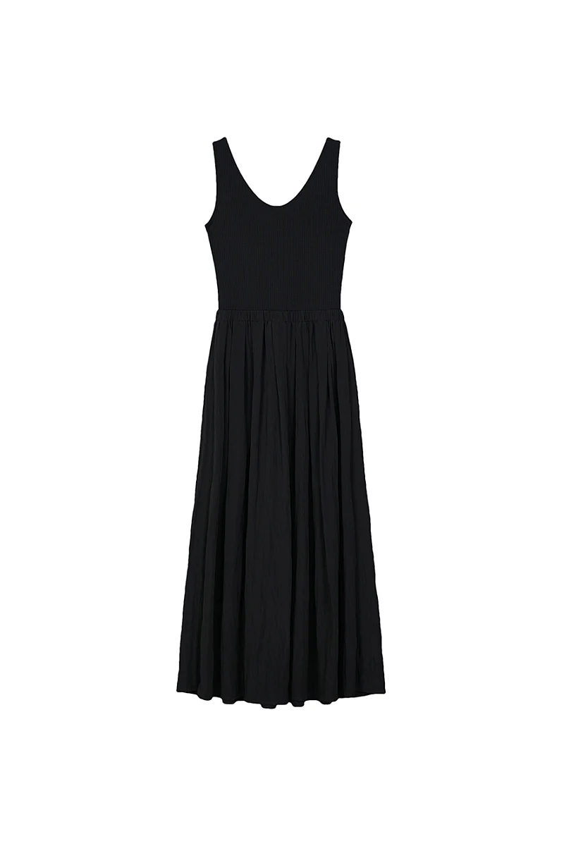 Casual Fit & Flare Ribbed Tank Maxi Dress - HBQMJX
