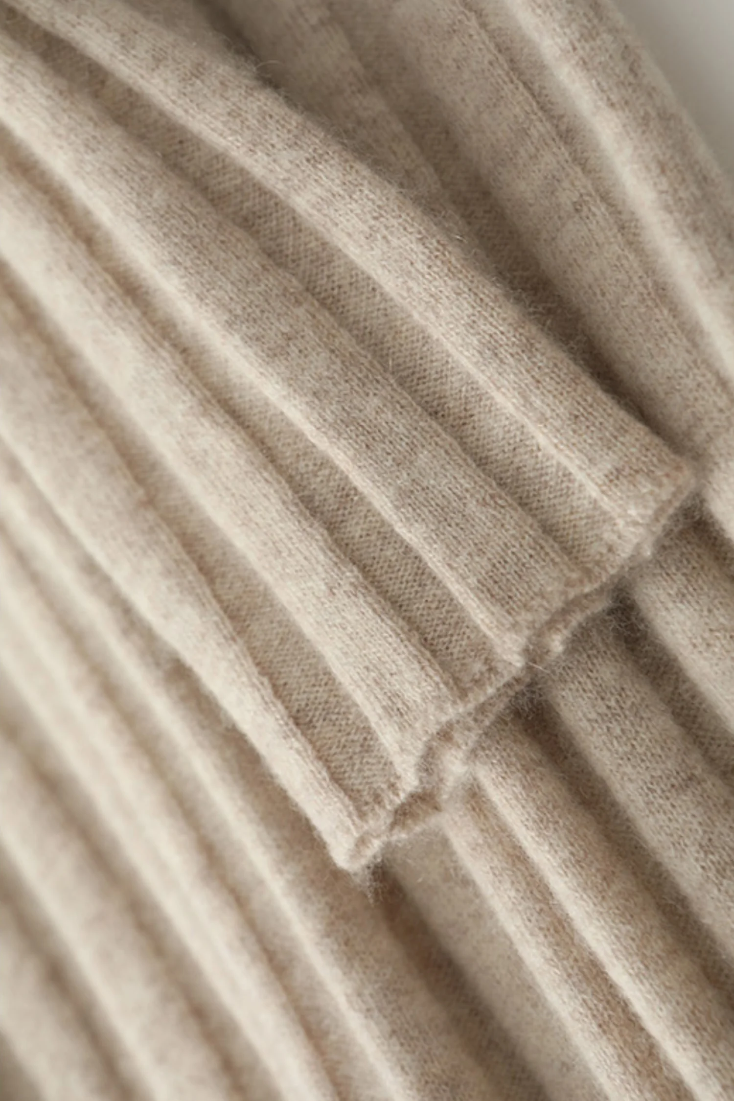 100% Merino Wool Long Sleeve Wide-Rib Midi Sweater Dress - HBQMJX