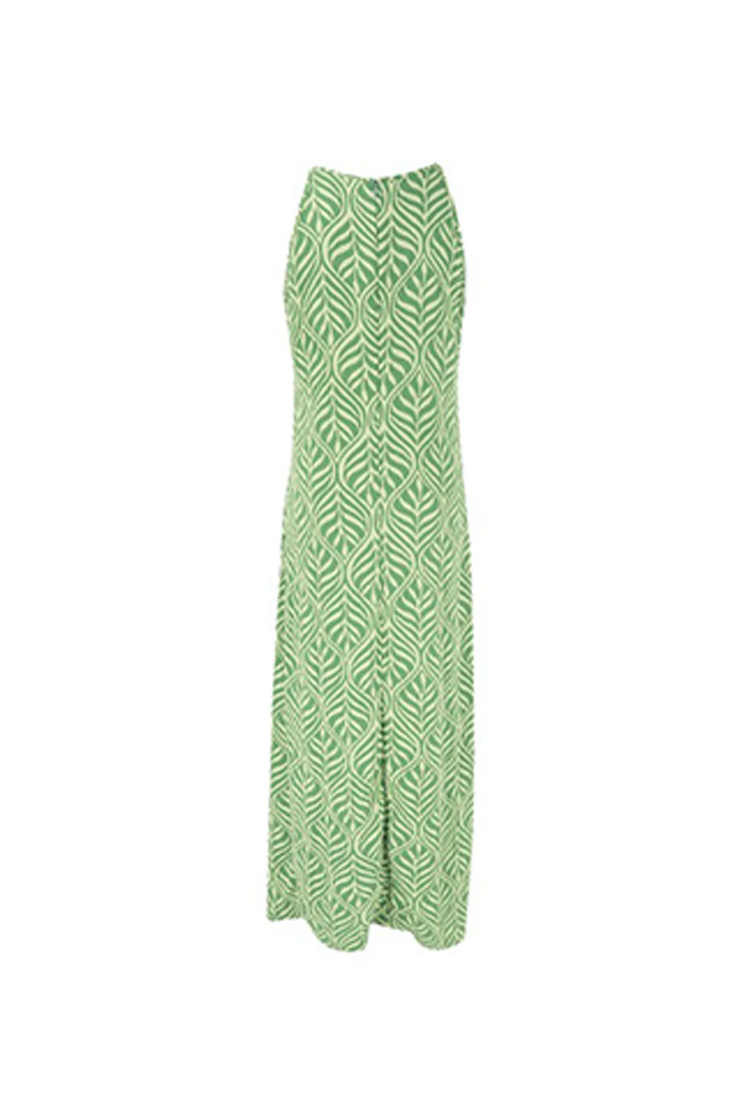 Green Paisley Print Sleeveless Maxi Dress - HBQMJX