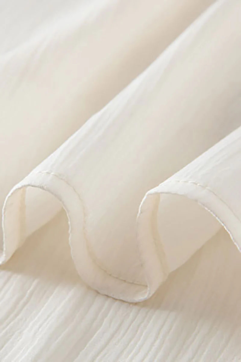 Black & White Short-Sleeve Mixed Media Midi Dress - HBQMJX