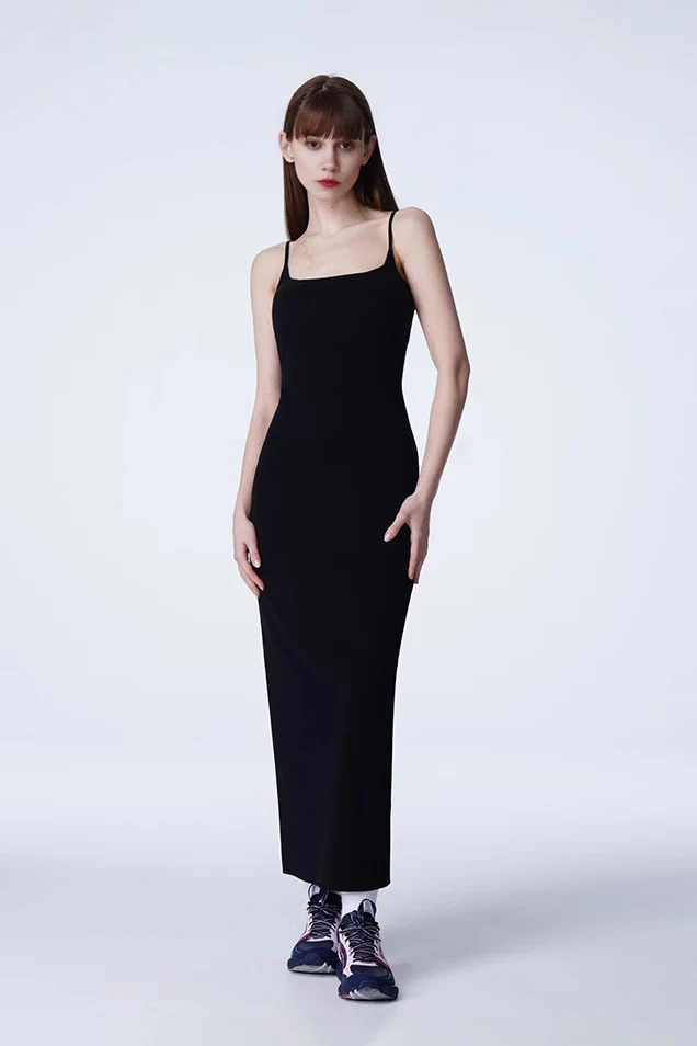 Bra-free Backless Tank Dress with Slit - JIEEQQ