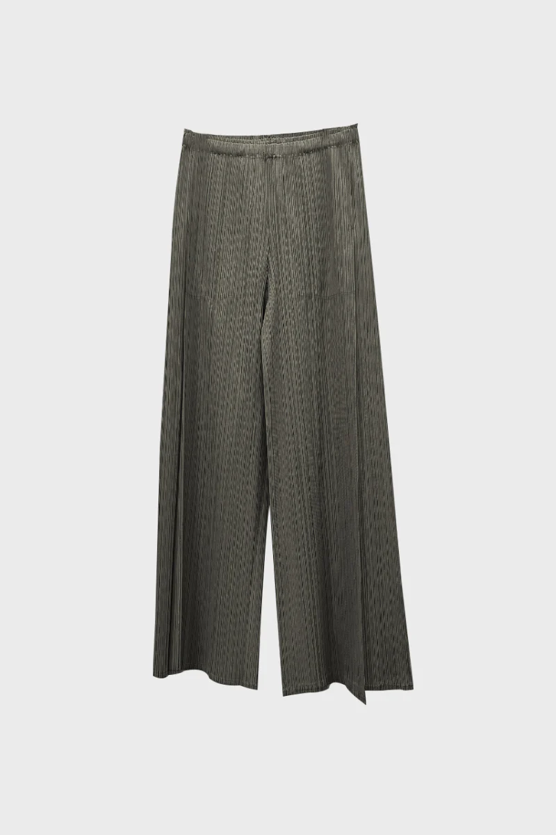 Designer Inspired Pleated Wide-Leg Cropped Pants - HBQMJX