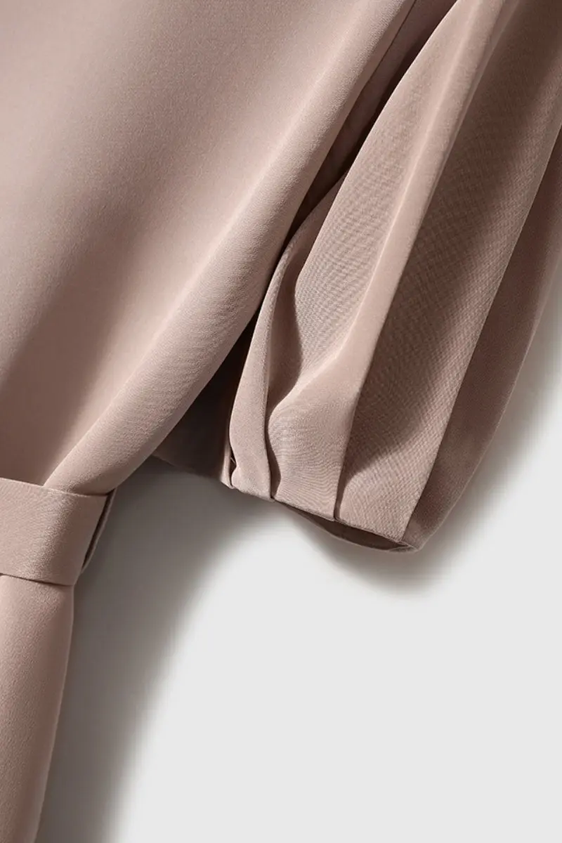 Pink 30MM Silk Crepe Belted Midi Dress - HBQMJX