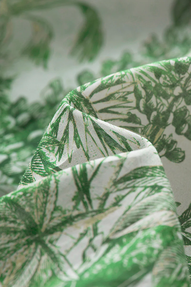 Green Floral Square-Neck Sleeveless Midi Dress - HBQMJX