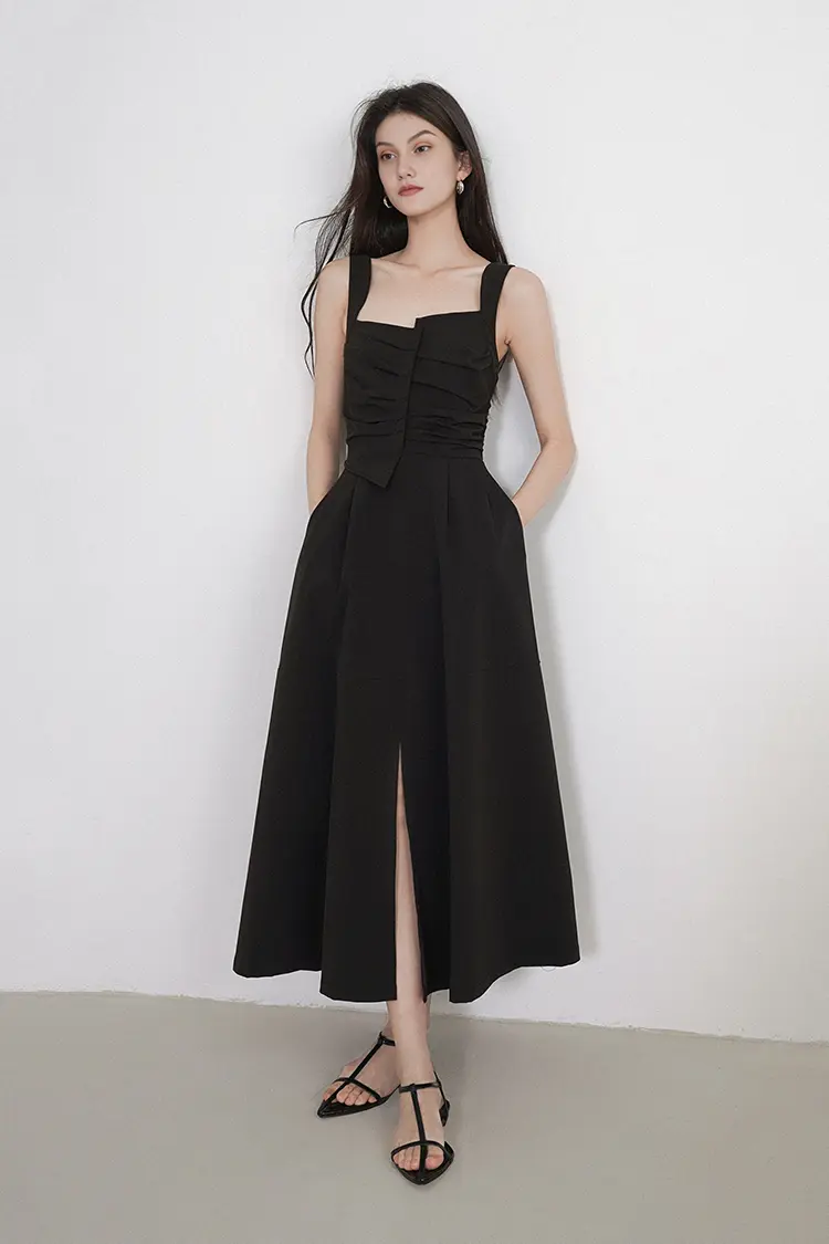 Asymmetric Front Sleevesless Dress - HBQMJX