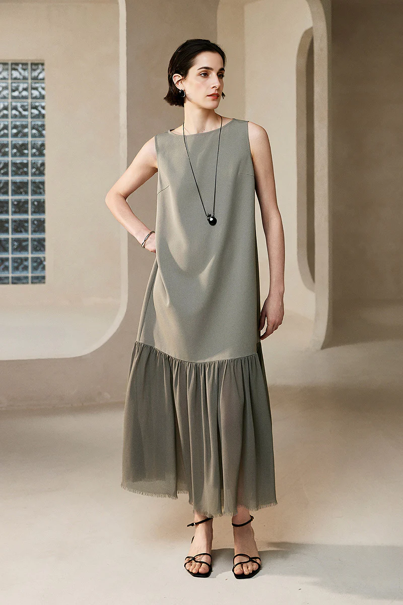 Sleeveless Drop-Waist Maxi Dress - HBQMJX