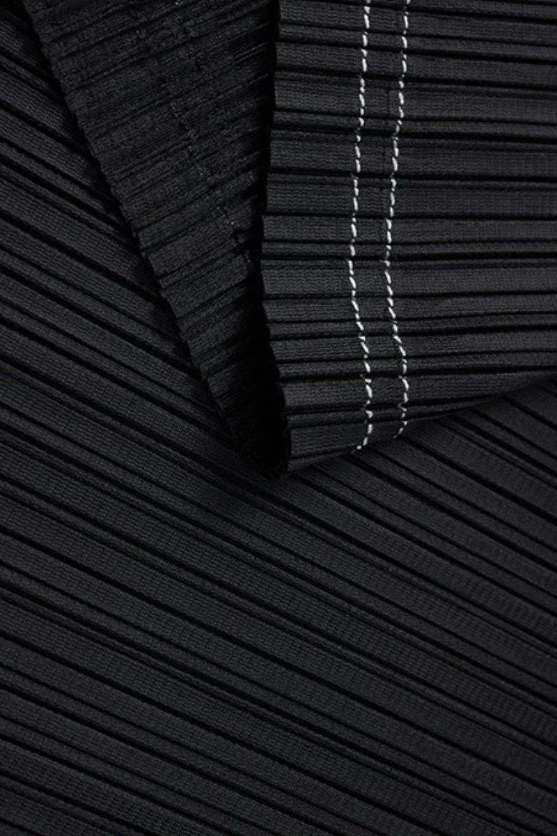 Designer Inspired Pleated Pull-On Midi Skirt - HBQMJX