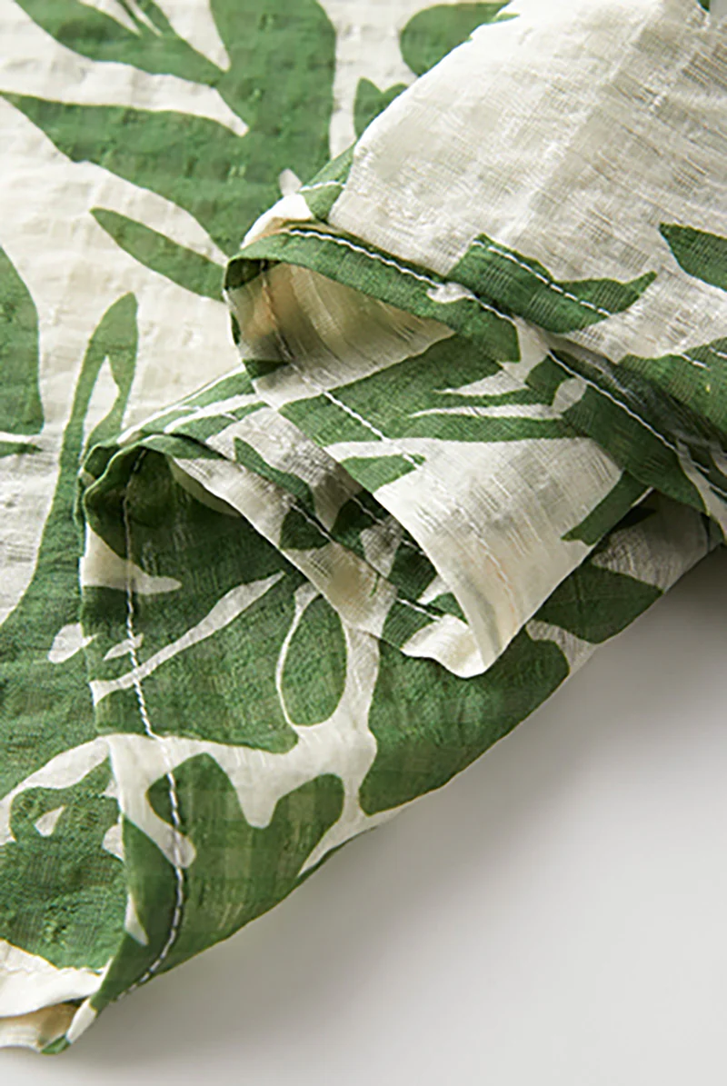 Green Floral Halter-Neck Beach Midi Dress - HBQMJX