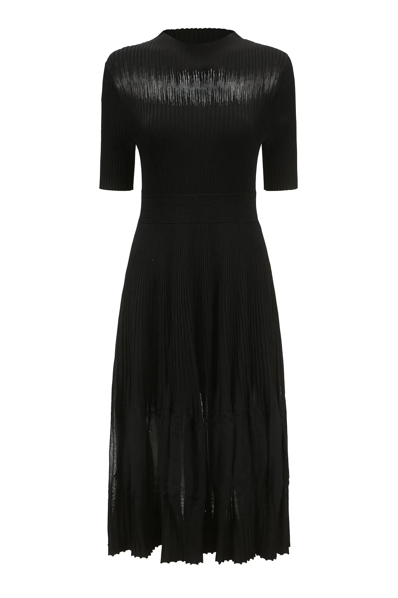 Short Sleeve Midi Dress - HBQMJX