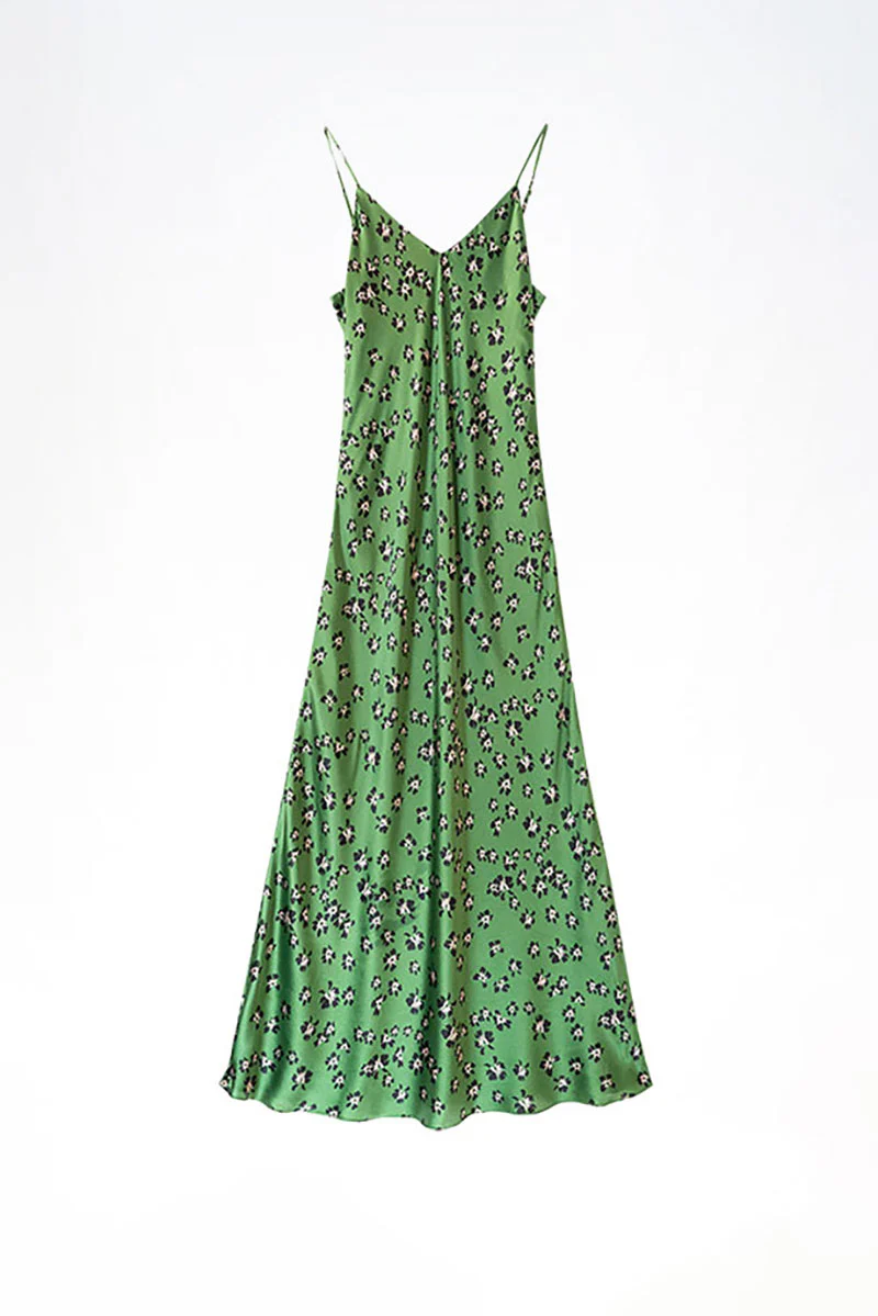 19 Momme Silk Slip Dress in Floral Print - HBQMJX