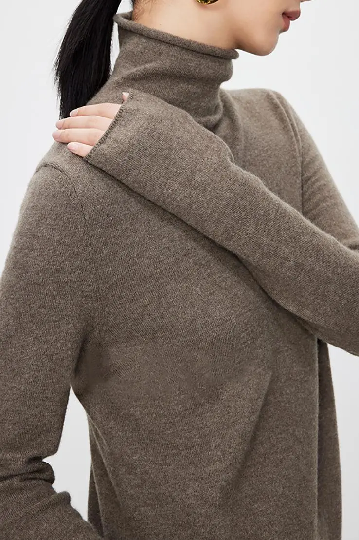 100 Wool Long Sleeve Crewneck Maxi Sweater Dress - HBQMJX