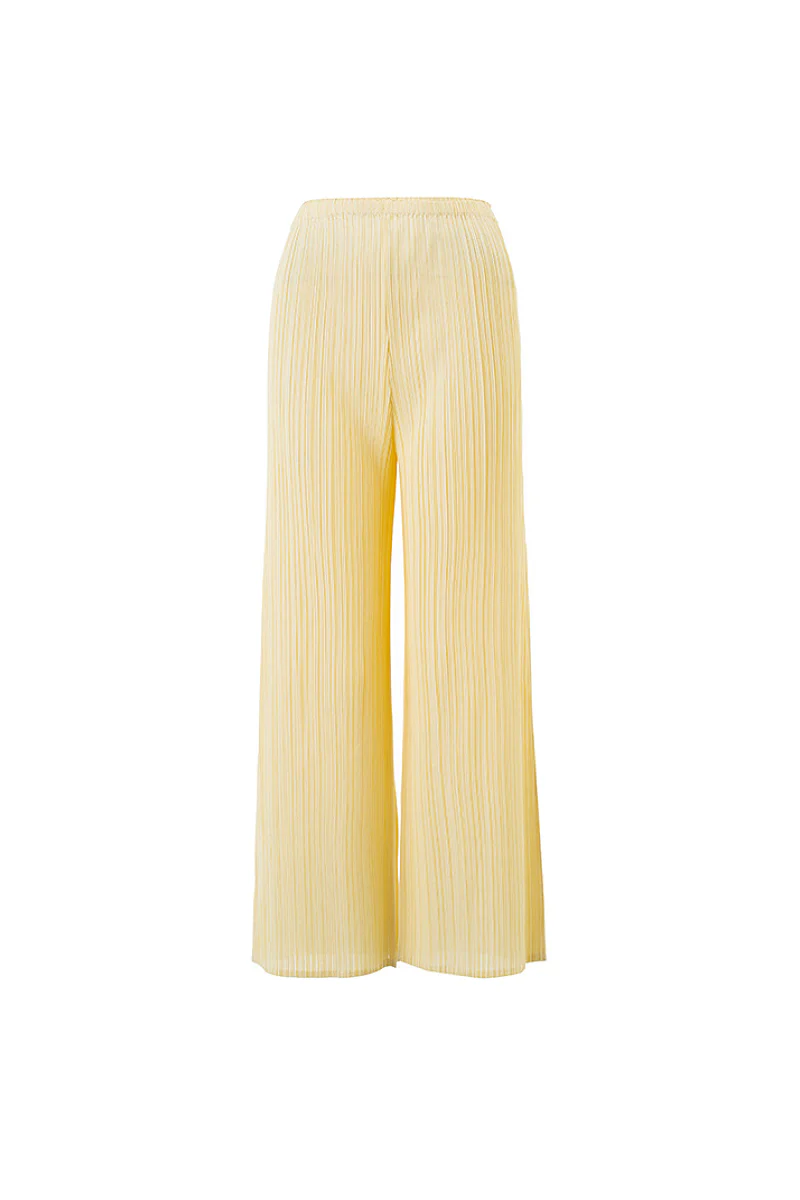 Designer Inspired Pleated Wide-Leg Cropped Pants - HBQMJX