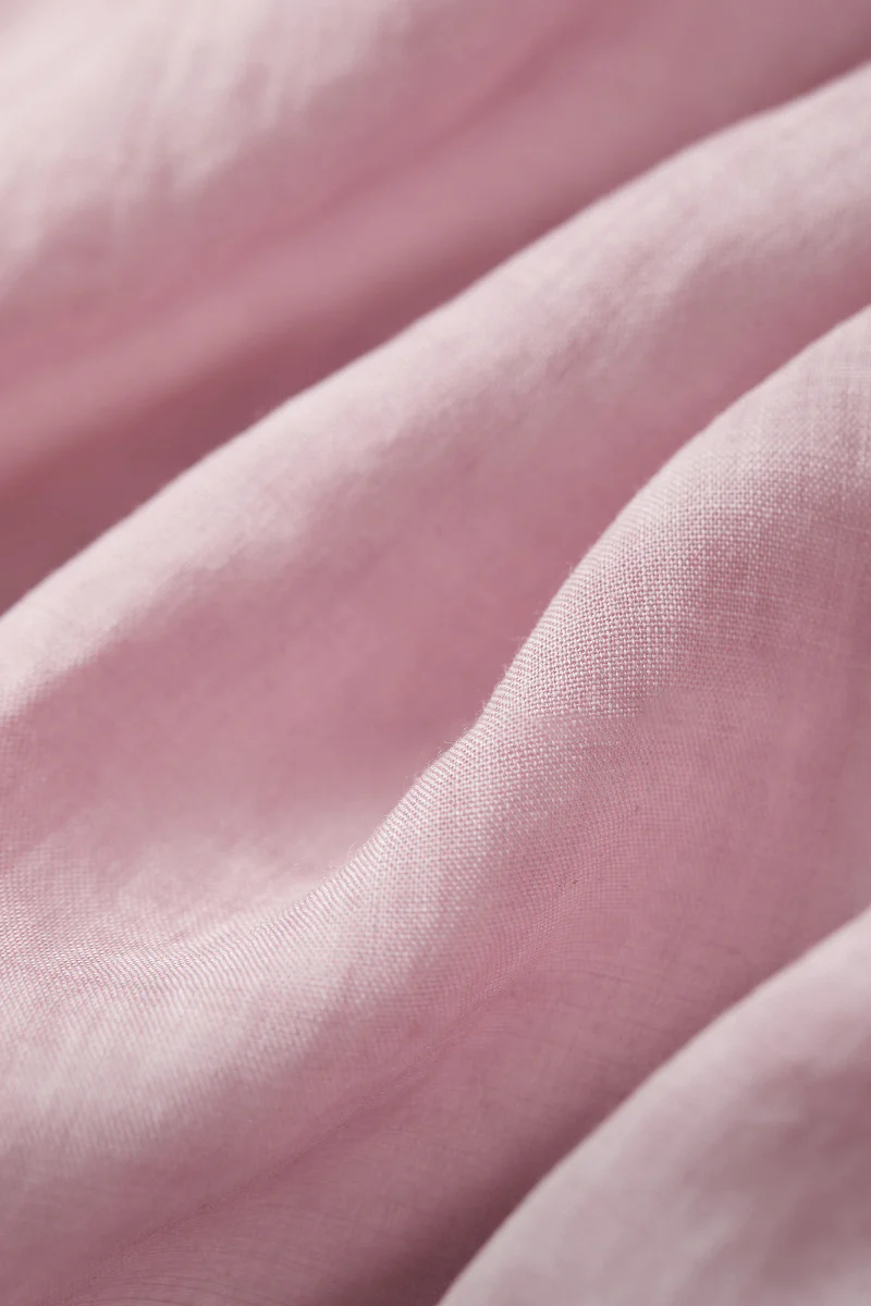 Pink Cotton-Linen Tiered Swing Beach Tank Midi Dress - HBQMJX