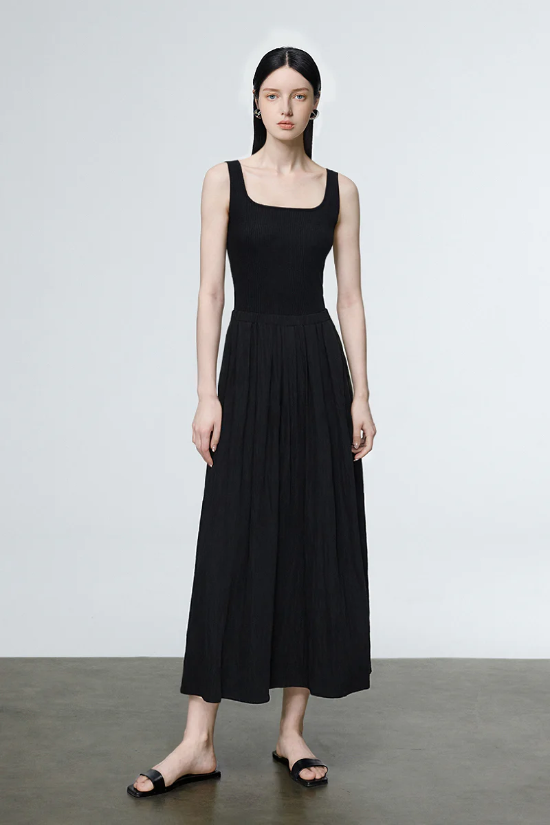 Casual Fit & Flare Ribbed Tank Maxi Dress - HBQMJX