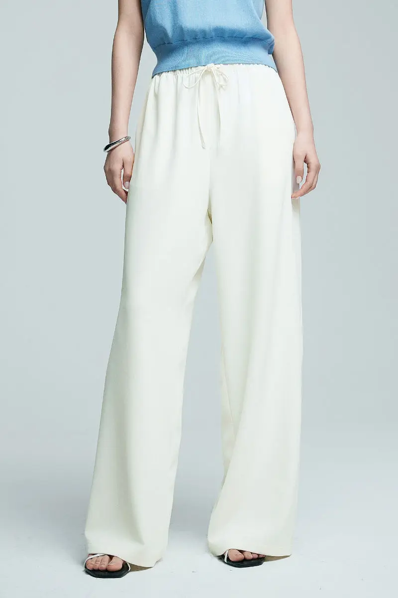White Pull-On Wrinkle-Free Cooling Puddle Pants - HBQMJX