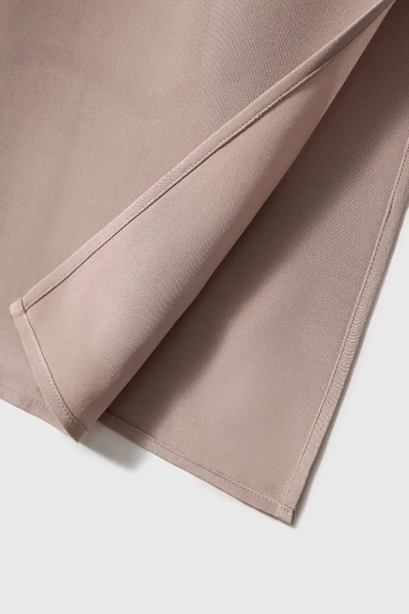 Pink 30MM Silk Crepe Belted Midi Dress - HBQMJX