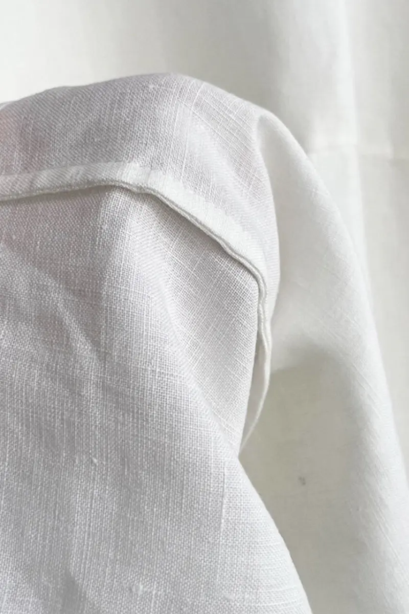 100 Linen Sleeveless Midi Dress With Back Slit - HBQMJX