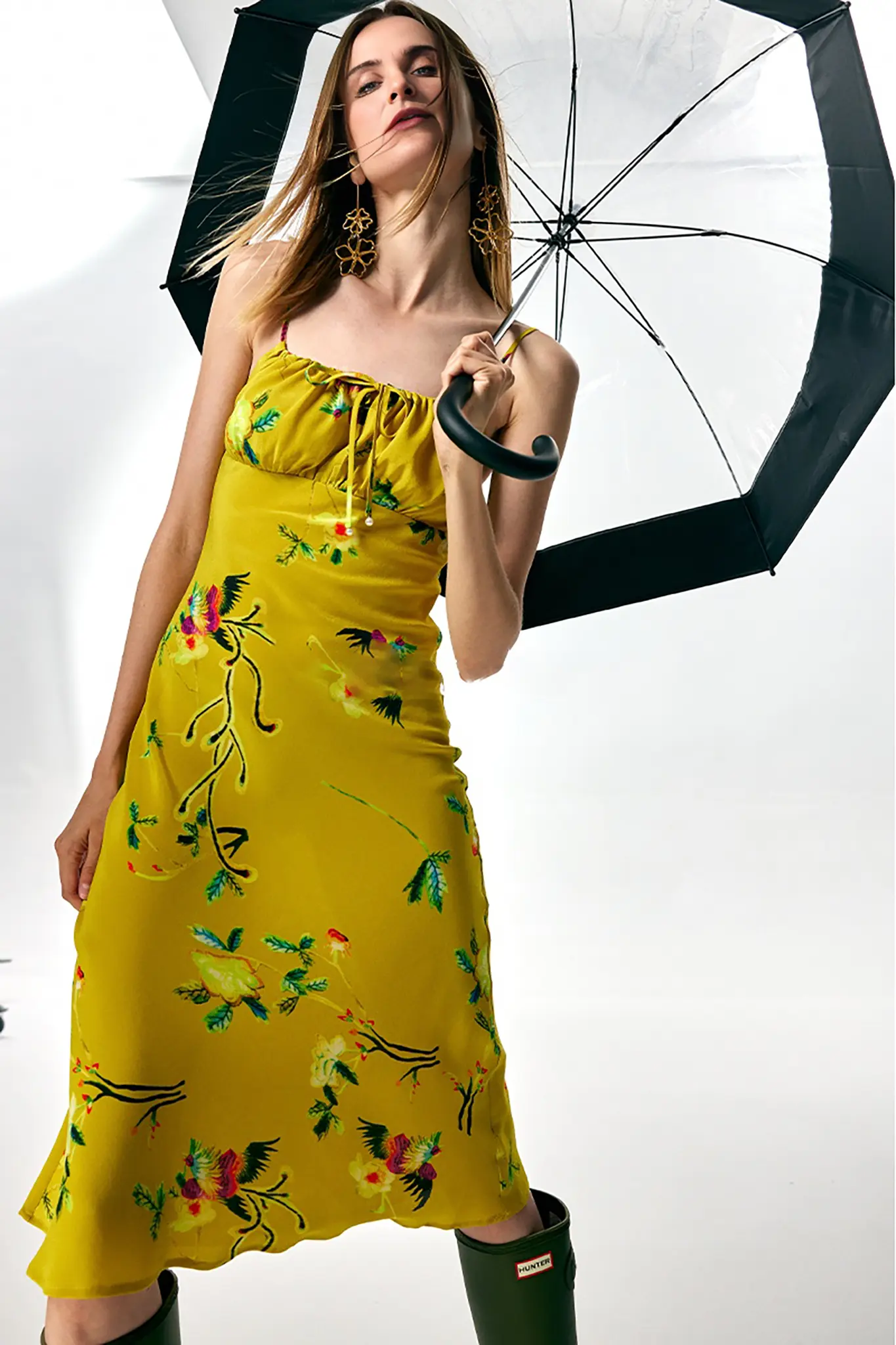 French Inspired Mulberry Silk Printed Vacation Slip Dress - JIEEQQ