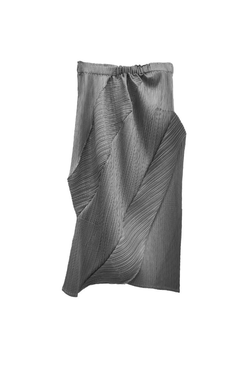 Designer Inspired Pleated Midi Skirt - HBQMJX
