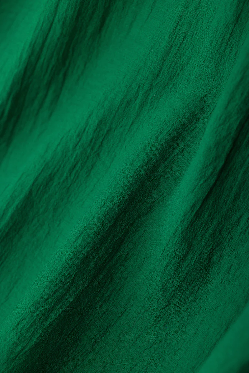 Green Lantern-Sleeve V-Neck Maxi Dress - HBQMJX