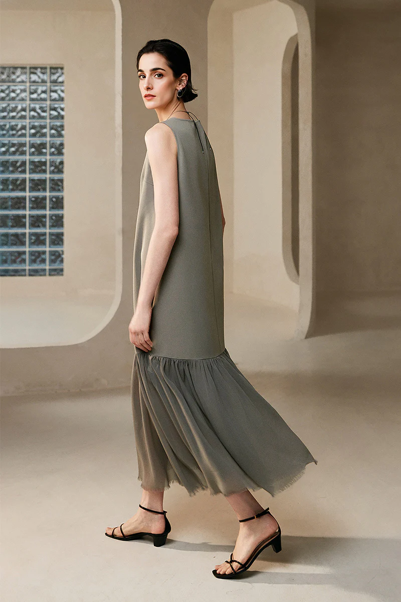 Sleeveless Drop-Waist Maxi Dress - HBQMJX