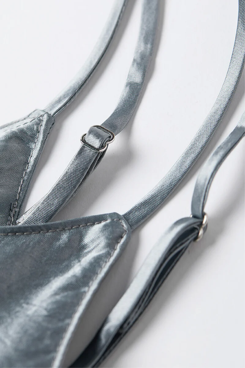 Silver Bias Cut Satin Slip Midi Dress - HBQMJX