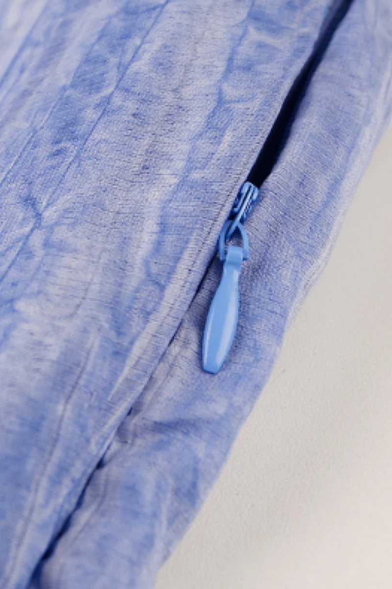 Blue Tie-Dye Spaghetti-Strap Midi Dress - HBQMJX