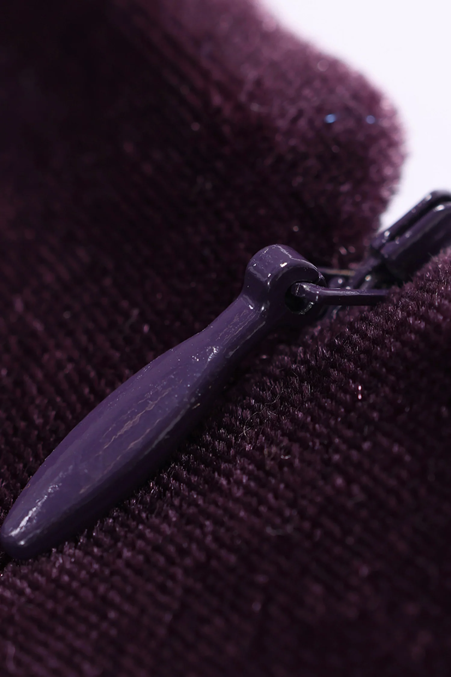 Purple Velvet Long Sleeve Lace V-Neck Maxi Dress - HBQMJX