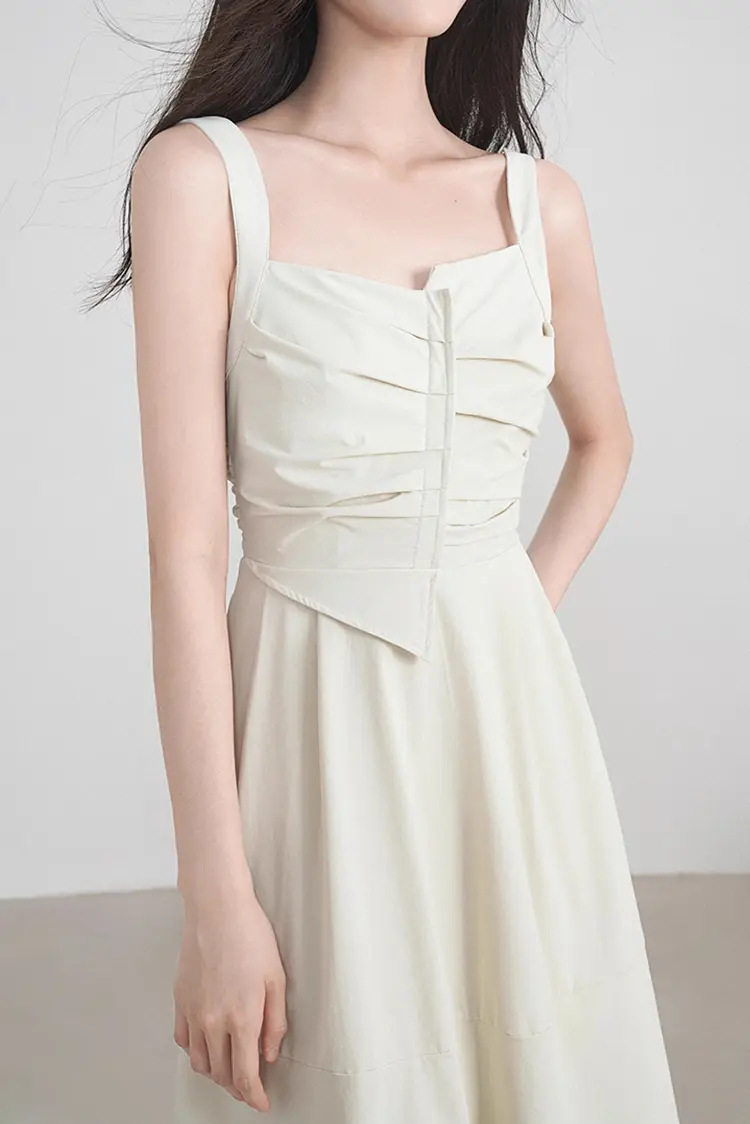 Asymmetric Front Sleevesless Dress - HBQMJX