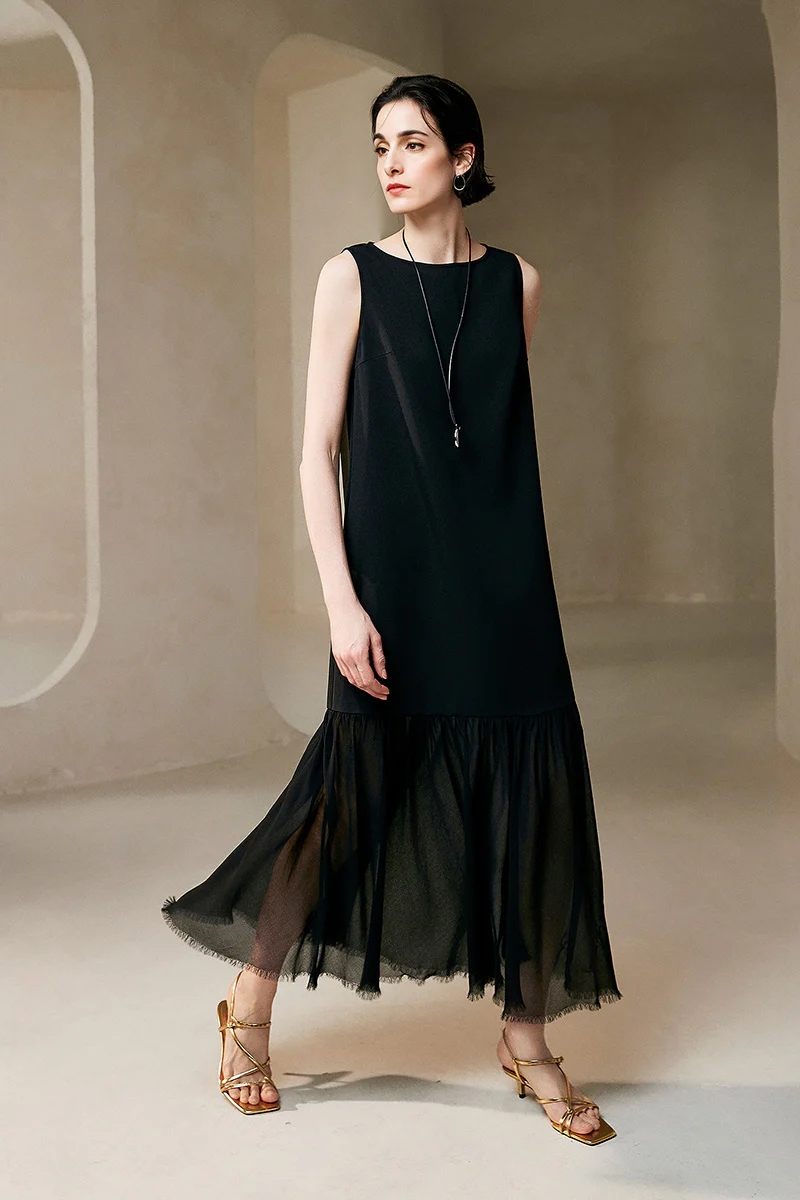 Sleeveless Drop-Waist Maxi Dress - HBQMJX