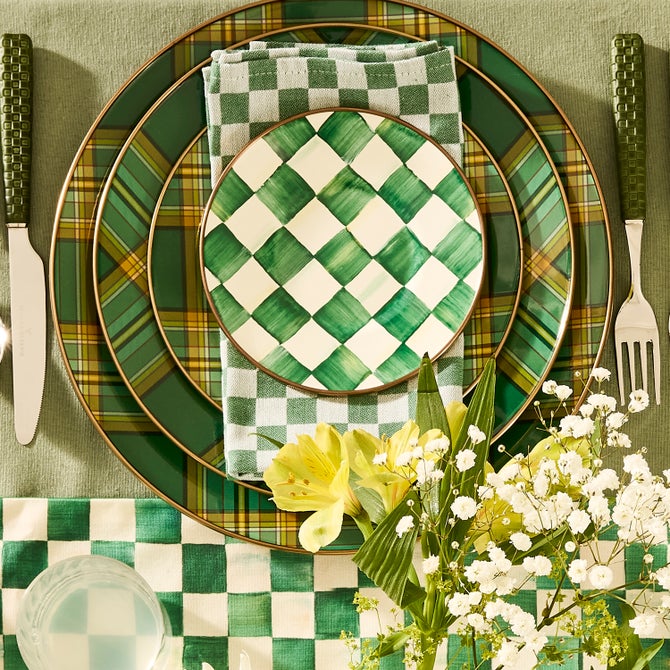 Tartan Green Dinnerware
