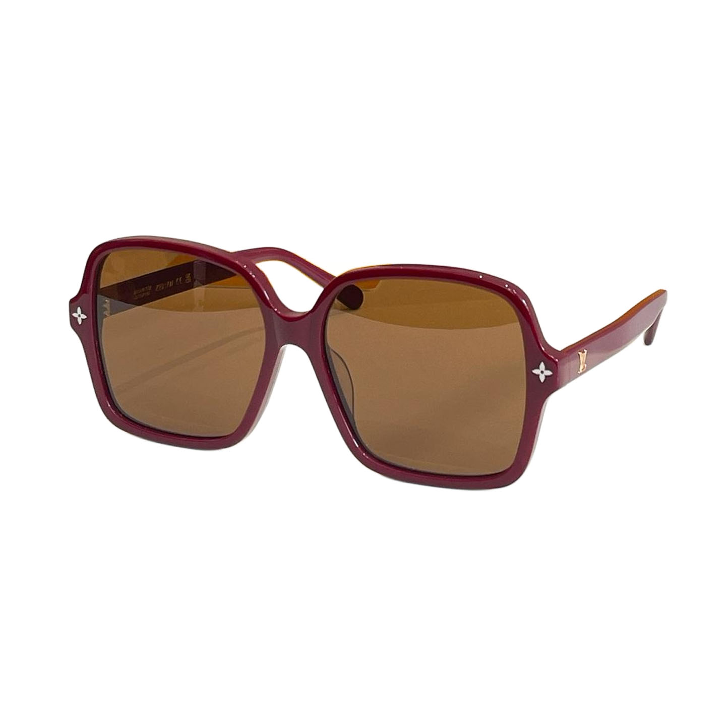 Louis Vuitton square frame glasses leopard/red/tawny/grey/black white/black/eggplant color Size 56口17-145